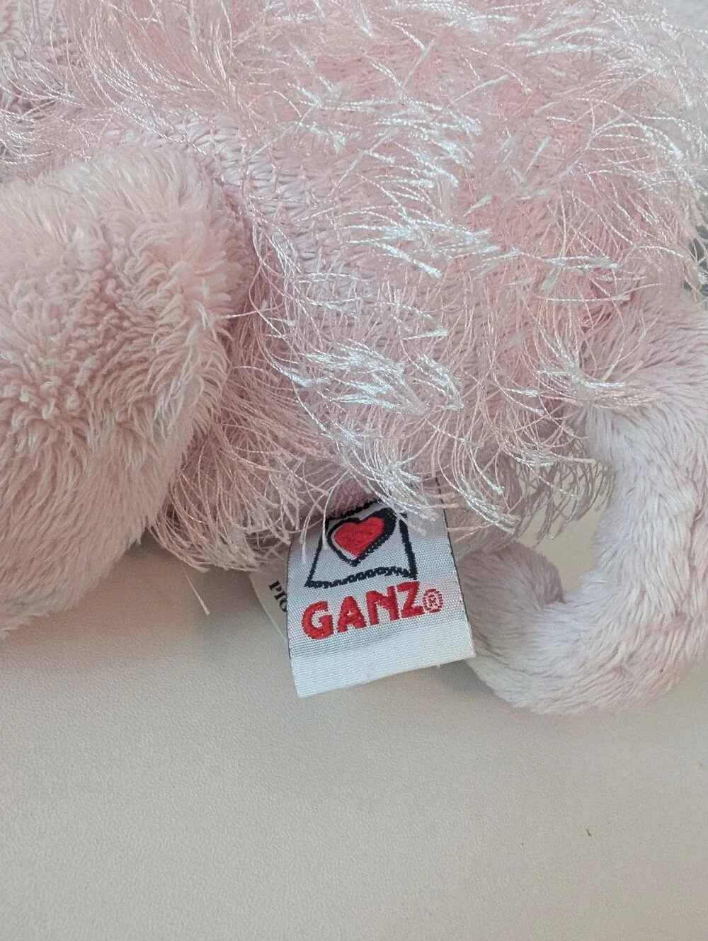 GANZ Light Pink Piglet Plush with Cream Accents